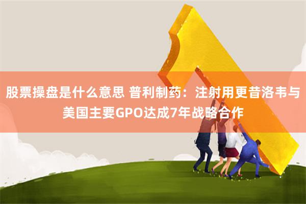股票操盘是什么意思 普利制药：注射用更昔洛韦与美国主要GPO达成7年战略合作